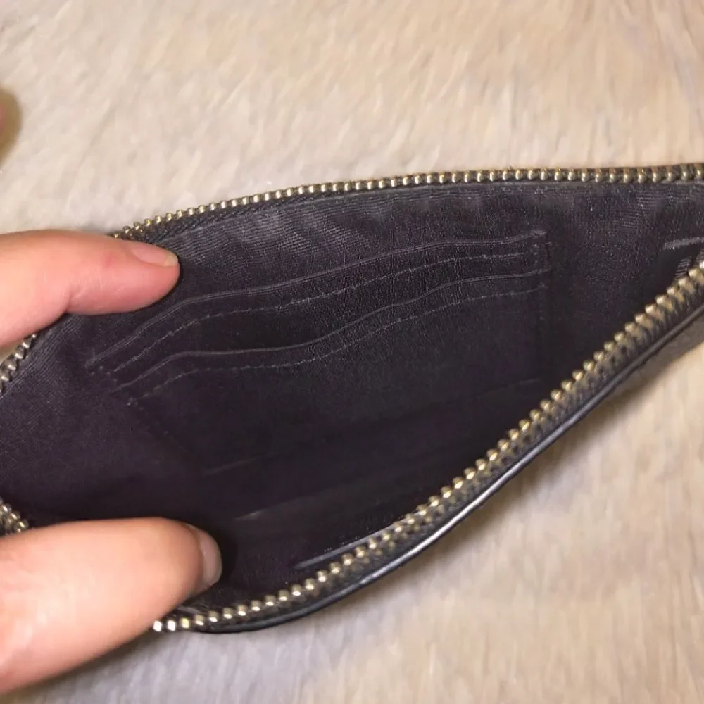 Coach Dark Gray Glitter Wristlet